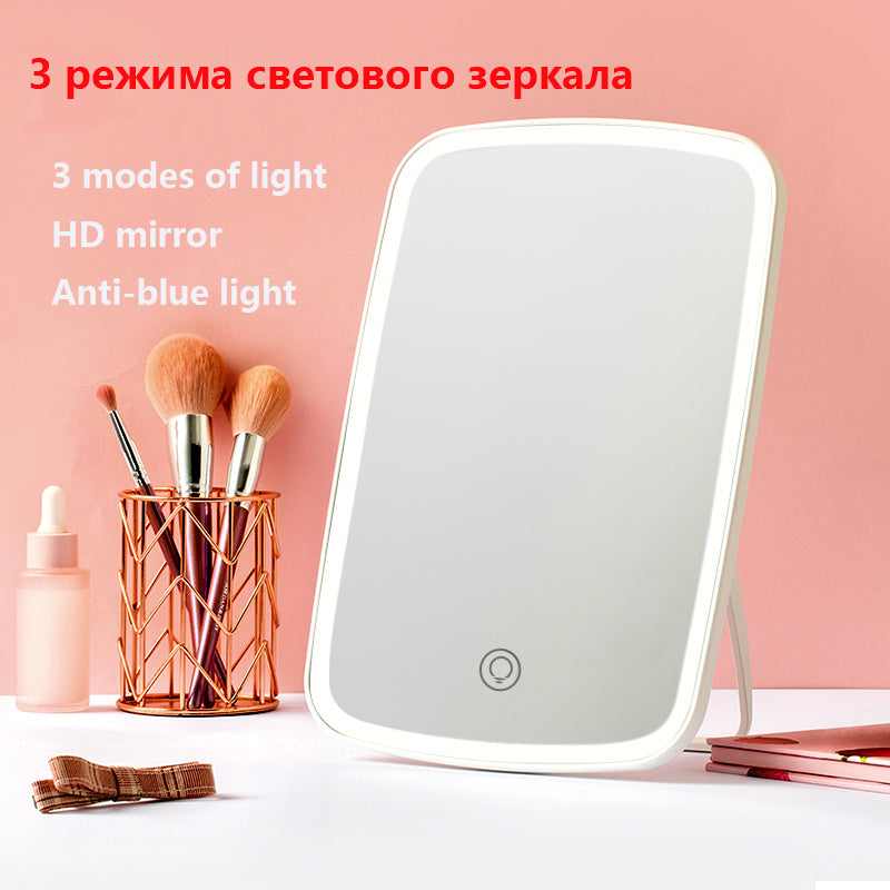 Makeup mirror with lights