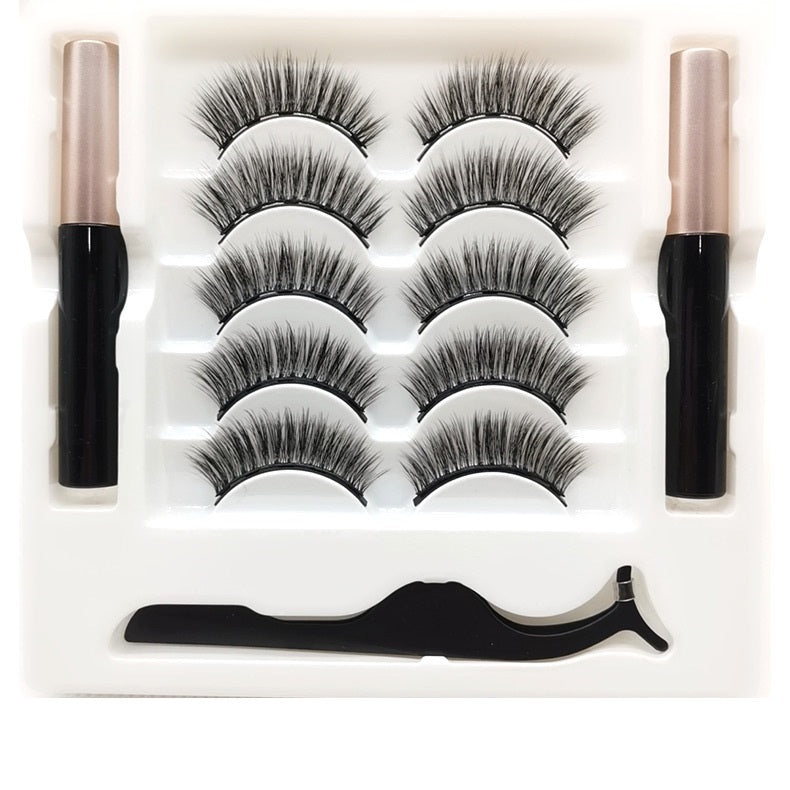 Magnetic Eyelashes With Eyeliner Set & Stencil