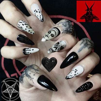 Dark Art Fake Nails