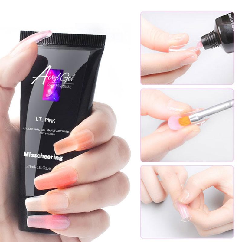 Acryl Gel Nail Extensions Painless Crystal Glue 12 Colors