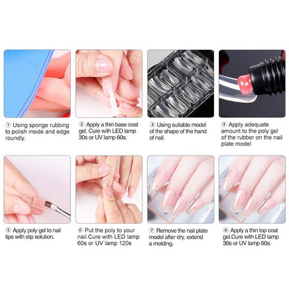 Acryl Gel Nail Extensions Painless Crystal Glue 12 Colors