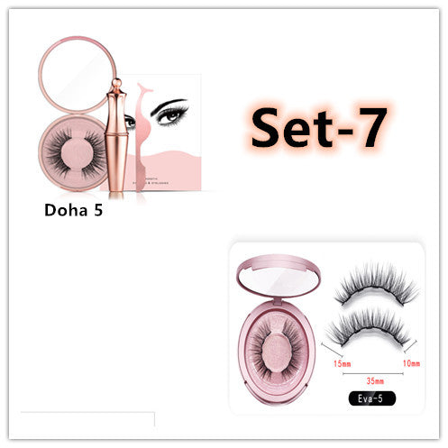 Liquid Eyeliner & Magnetic False Eyelashes & Tweezer Set