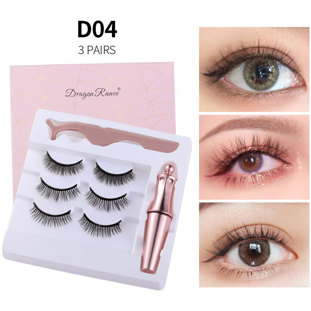 Liquid Eyeliner & Magnetic False Eyelashes & Tweezer Set