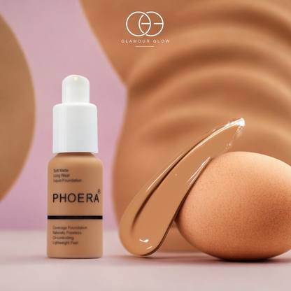 Phoera Foundation Cream Bright Skin Liquid Highly Concealer Nude - Dark Tan