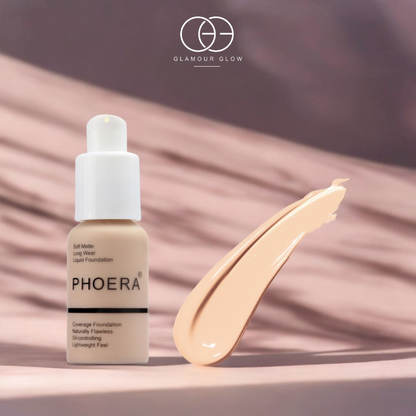 Phoera Foundation Cream Bright Skin Liquid Highly Concealer Nude - Dark Tan