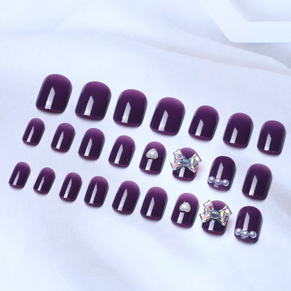 Fake Nail Designs with Rhinestones