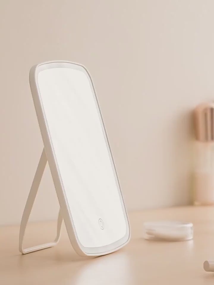 Makeup mirror with lights